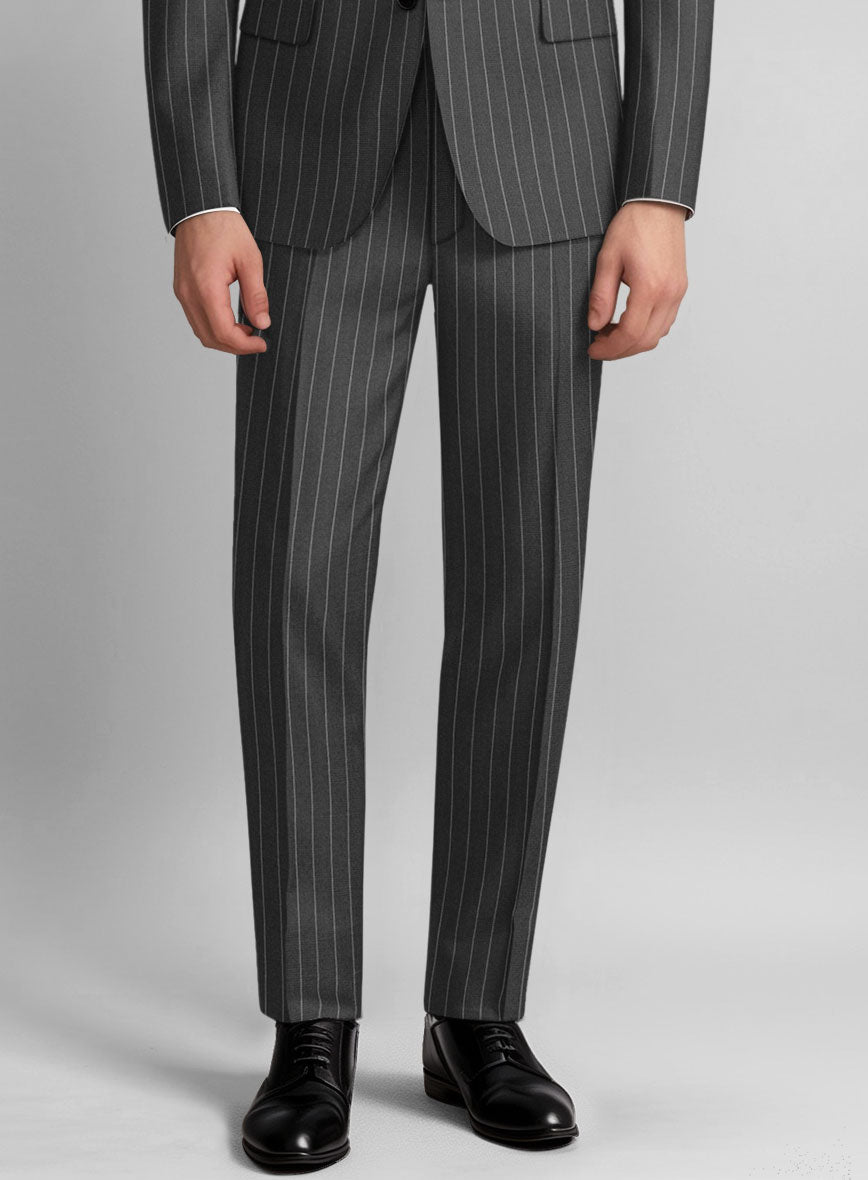 Guabello Gray Rope Stripe Suit