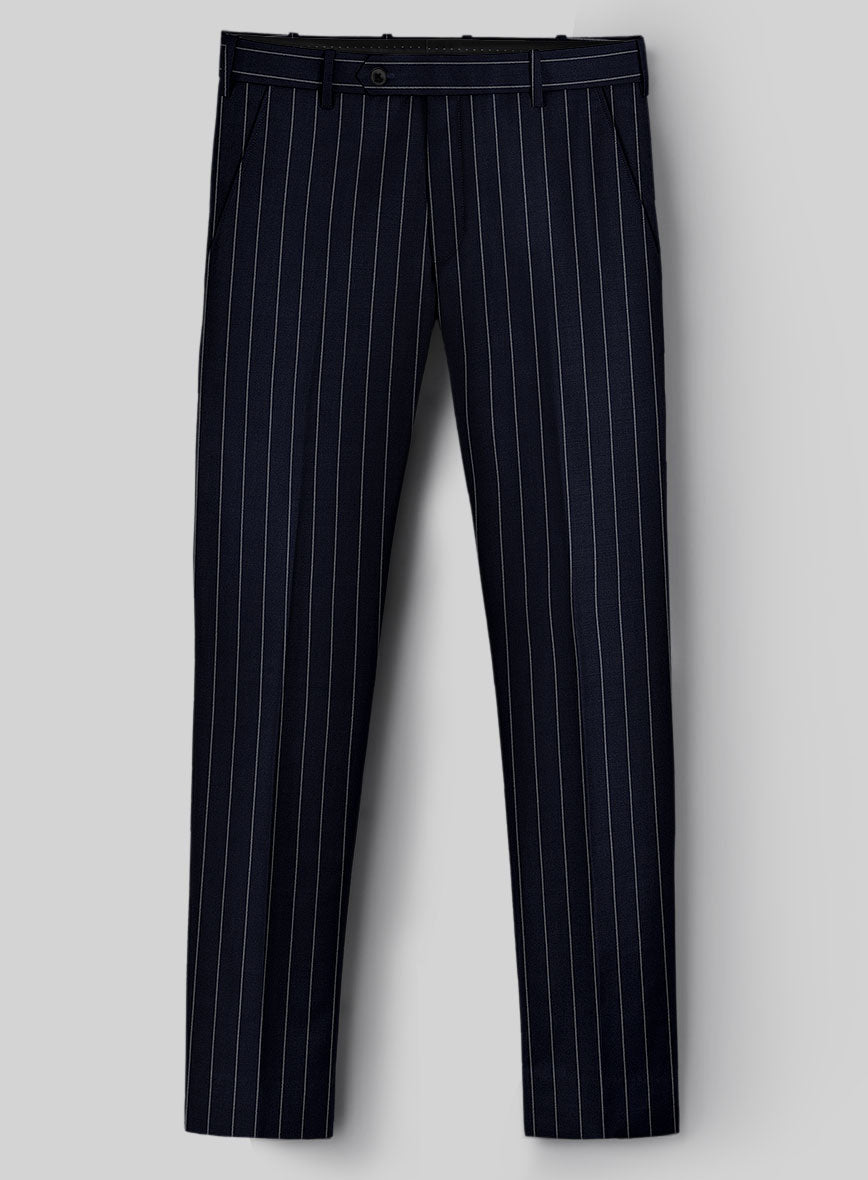 Guabello Navy Blue Rope Stripe Suit - StudioSuits