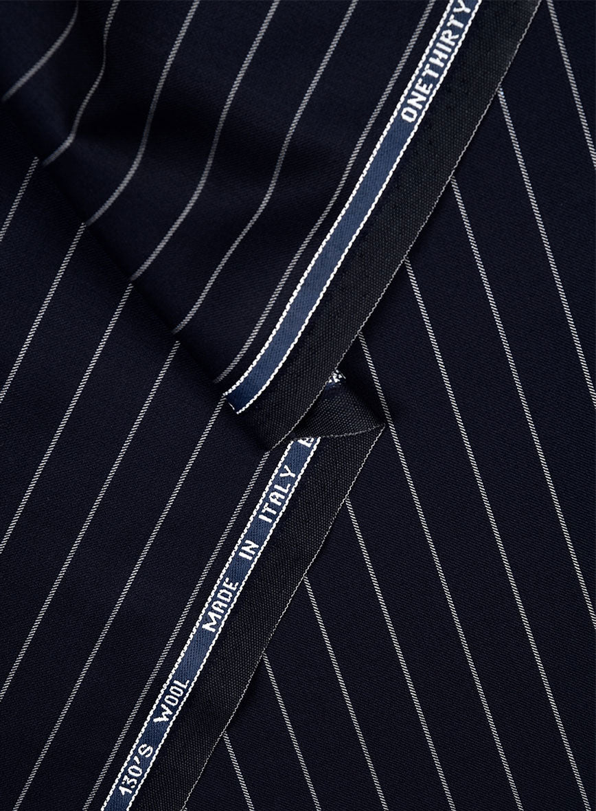 Guabello Navy Blue Rope Stripe Suit - StudioSuits