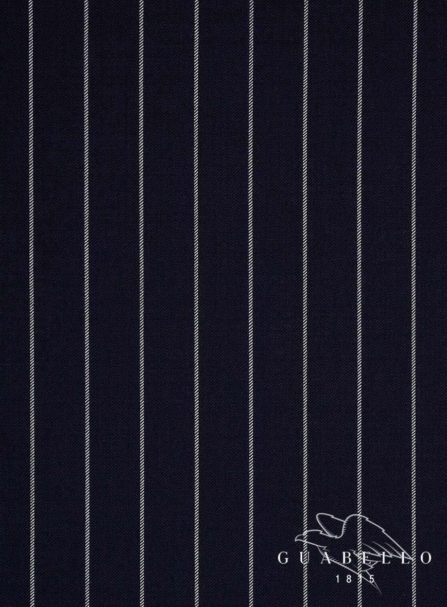 Guabello Navy Blue Rope Stripe Suit - StudioSuits