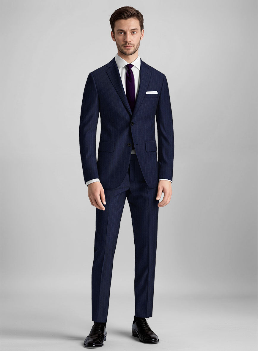 Guabello Royal Blue Pinstripe Suit - StudioSuits