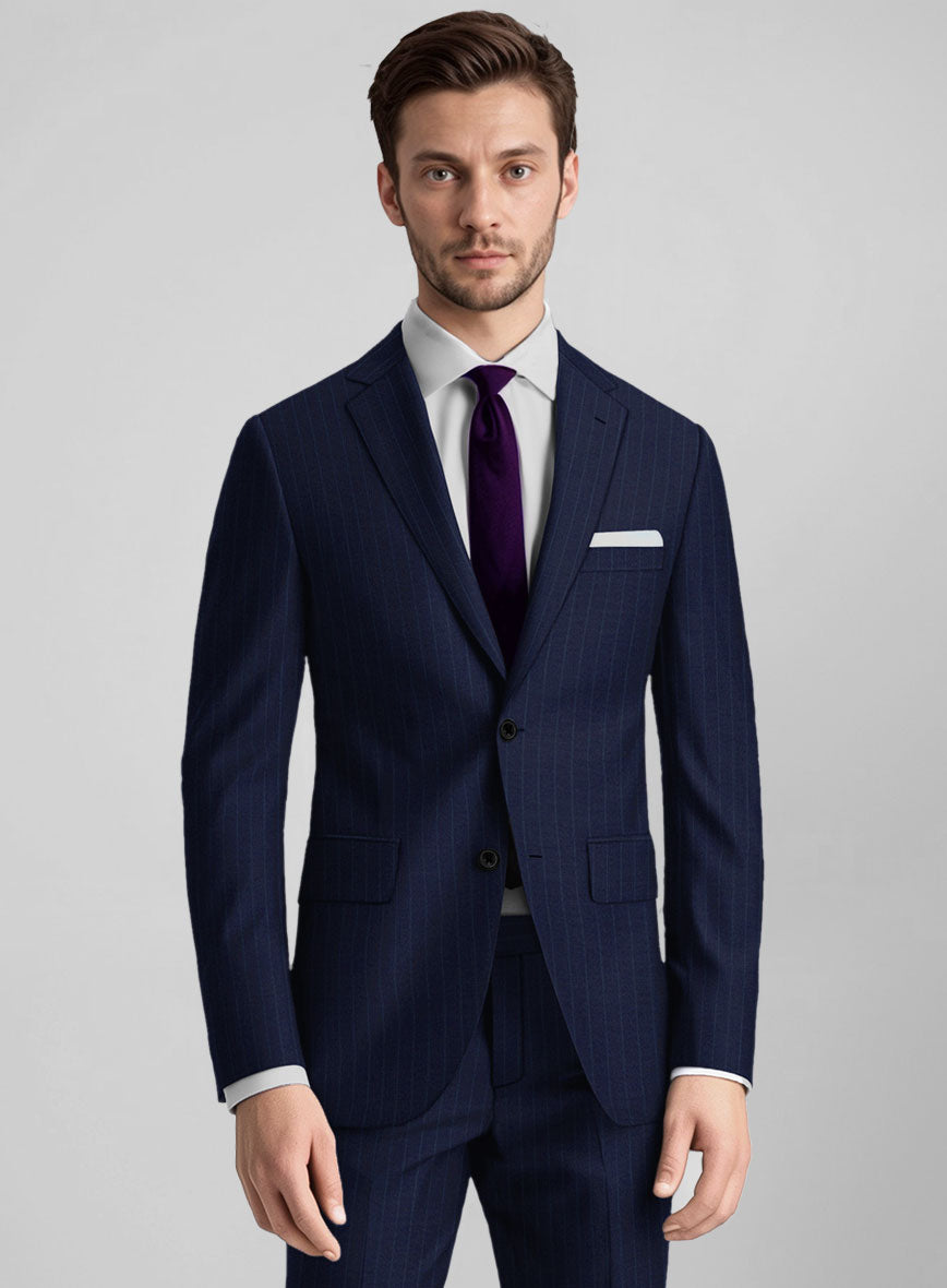 Guabello Royal Blue Pinstripe Suit - StudioSuits