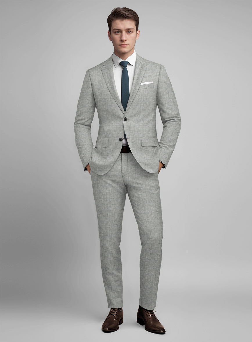 Guabello Tropical Light Gray Suit - StudioSuits