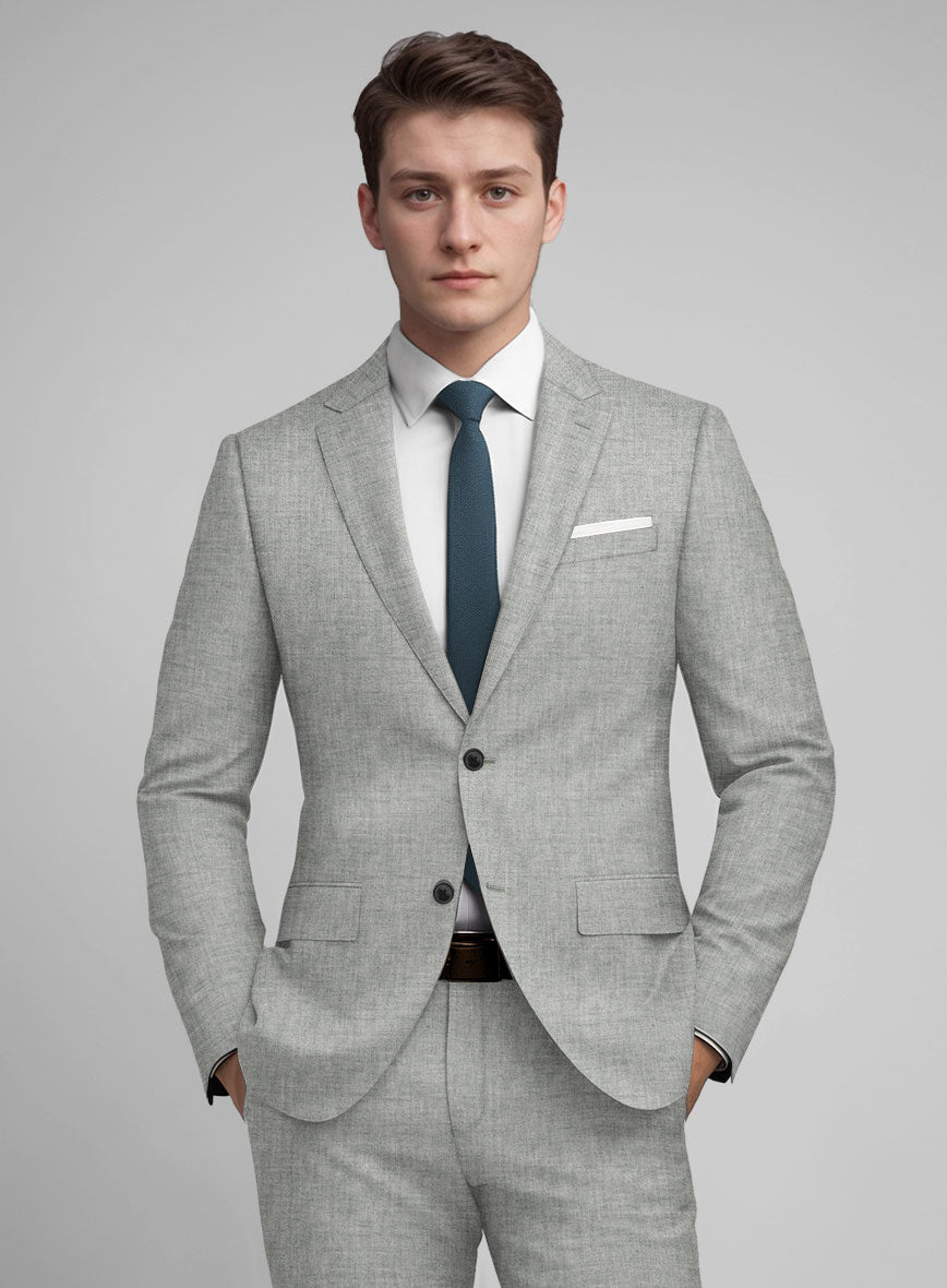 Guabello Tropical Light Gray Suit - StudioSuits