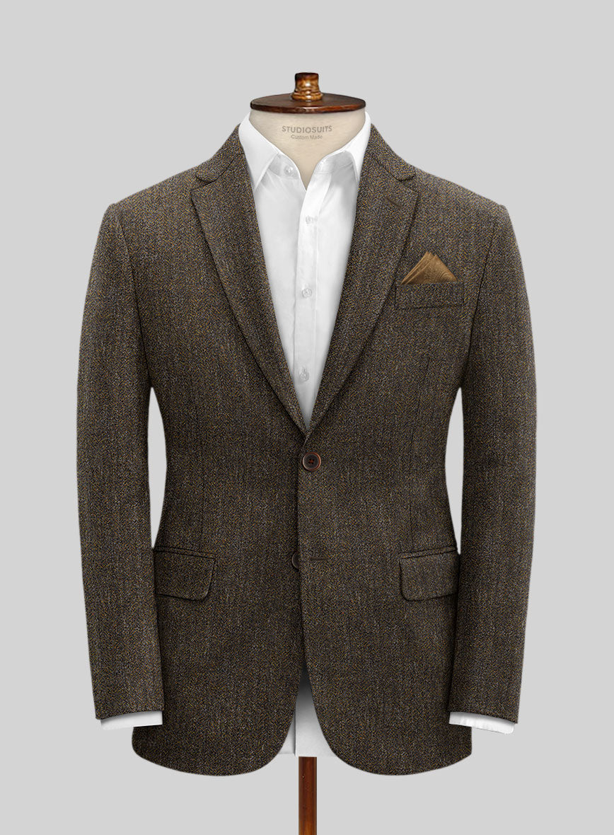 Haberdasher Brown Tweed Jacket - StudioSuits