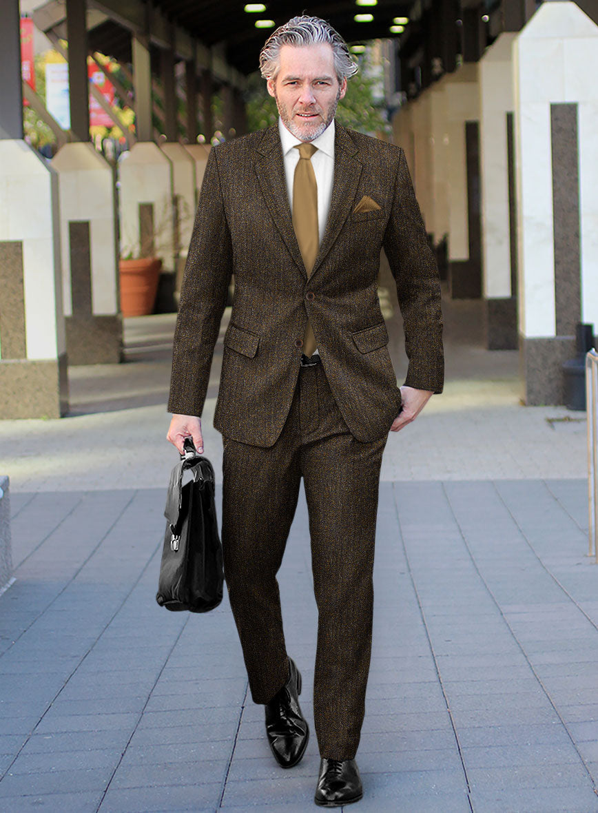 Haberdasher Brown Tweed Suit - StudioSuits