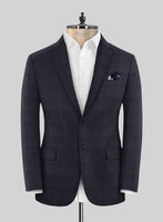 Hardy Minnis Adali Blue Check Wool Suit - StudioSuits