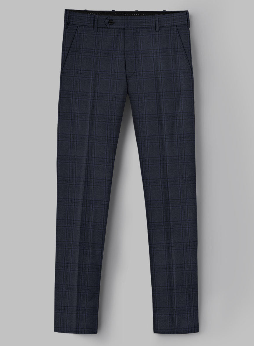 Hardy Minnis Adali Blue Check Wool Suit - StudioSuits