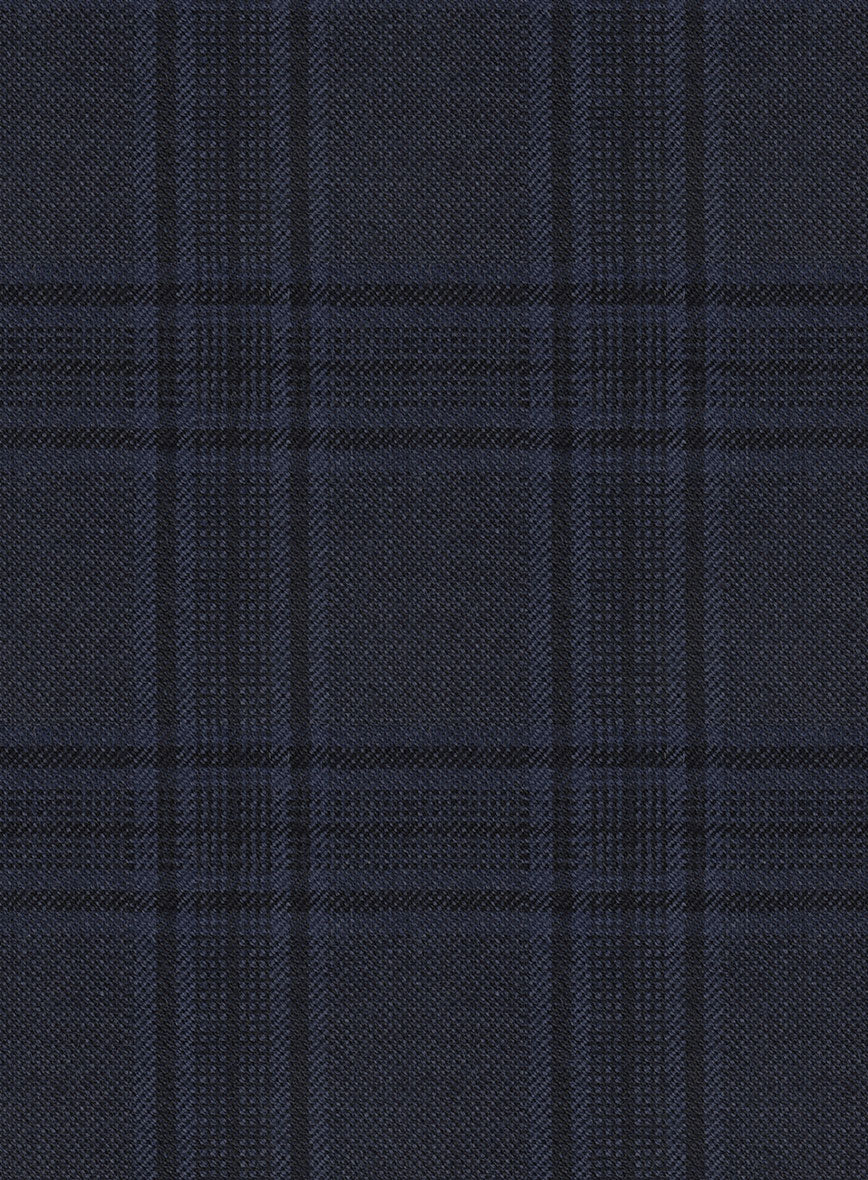 Hardy Minnis Adali Blue Check Wool Suit - StudioSuits