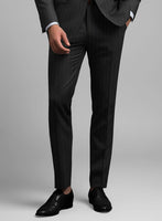 Hardy Minnis Black Pinstripe Wool Suit - StudioSuits