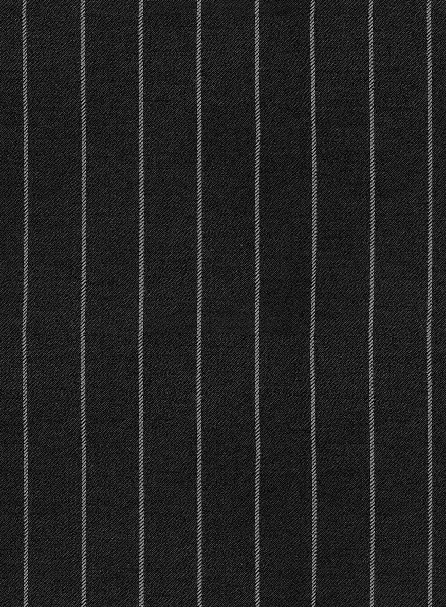 Hardy Minnis Black Rope Stripe Wool Jacket - StudioSuits