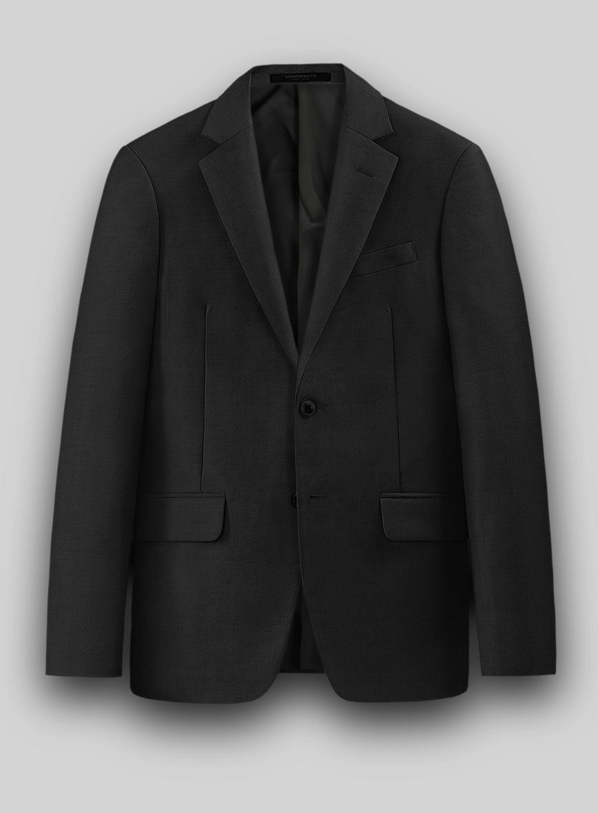 Hardy Minnis Black Twill Wool Jacket - StudioSuits