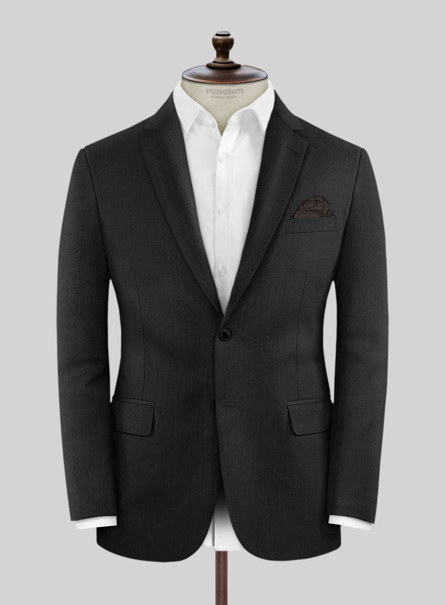 Hardy Minnis Black Twill Wool Jacket - StudioSuits