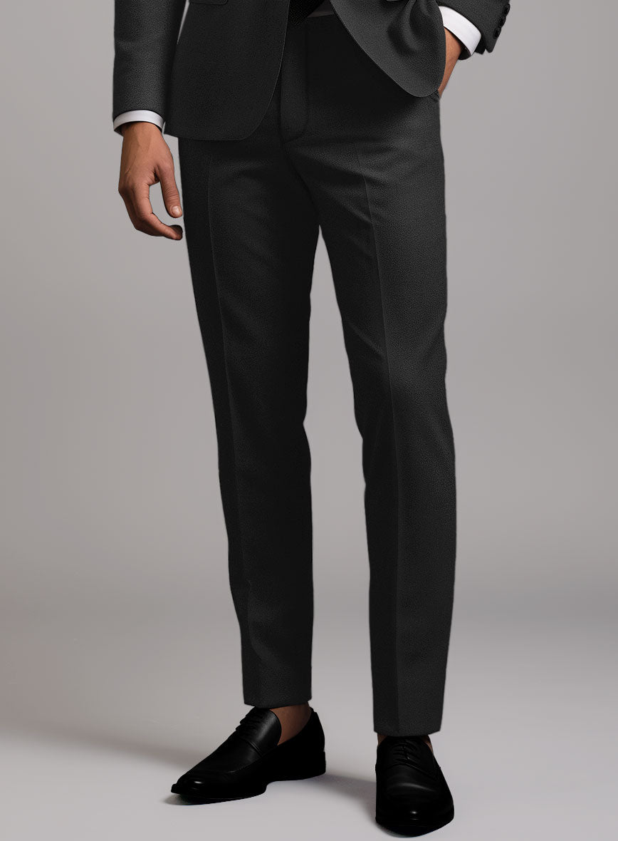 Hardy Minnis Black Twill Wool Pants - StudioSuits