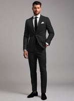 Hardy Minnis Black Twill Wool Suit - StudioSuits