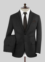 Hardy Minnis Black Twill Wool Suit - StudioSuits