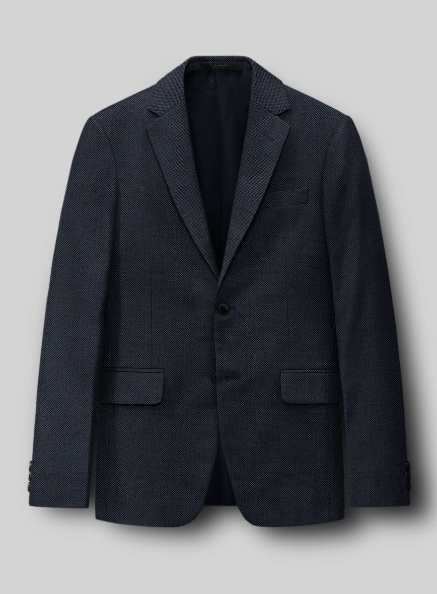 Hardy Minnis Blue Birdseye Wool Jacket - StudioSuits