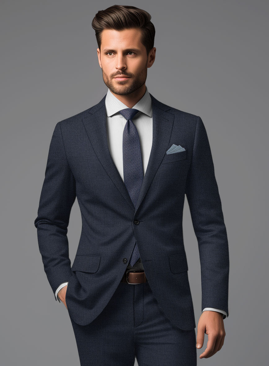 Hardy Minnis Blue Birdseye Wool Jacket - StudioSuits