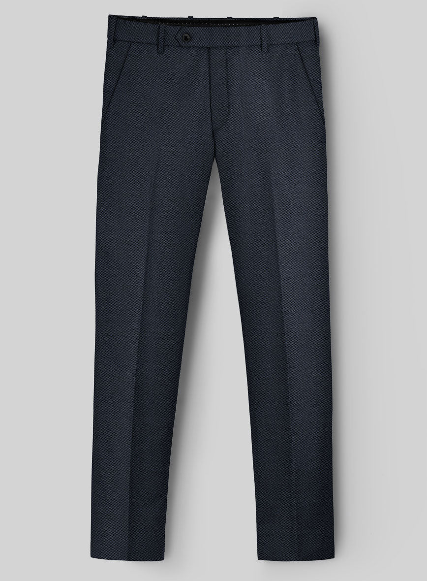 Hardy Minnis Blue Birdseye Wool Pants - StudioSuits