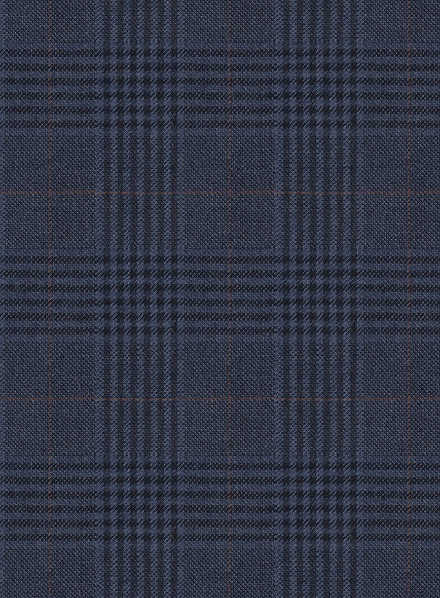 Hardy Minnis Blue Checks Wool Jacket - StudioSuits