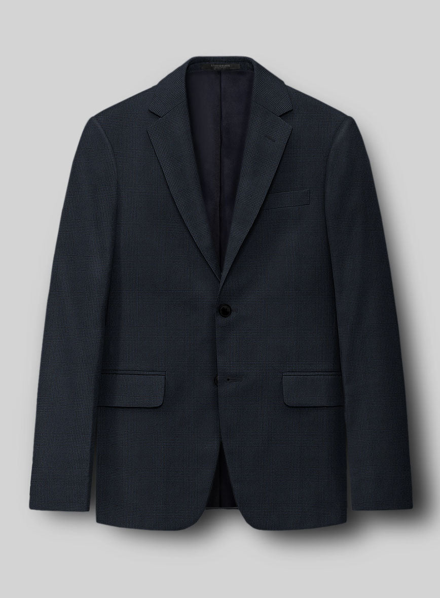 Hardy Minnis Blue Glen Wool Jacket - StudioSuits