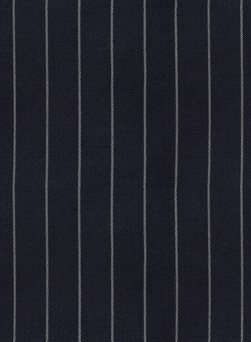 Hardy Minnis Blue Rope Stripe Wool Jacket - StudioSuits