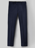 Hardy Minnis Blue Sharkskin Wool Pants - StudioSuits