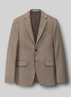 Hardy Minnis Brown Herringbone Wool Jacket - StudioSuits