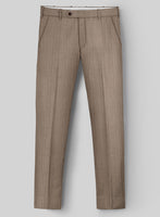 Hardy Minnis Brown Herringbone Wool Pants - StudioSuits