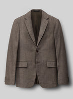 Hardy Minnis Brown Sharkskin Wool Jacket - StudioSuits