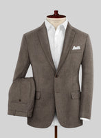 Hardy Minnis Brown Sharkskin Wool Suit - StudioSuits