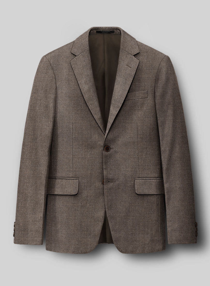 Hardy Minnis Brown Sharkskin Wool Suit - StudioSuits