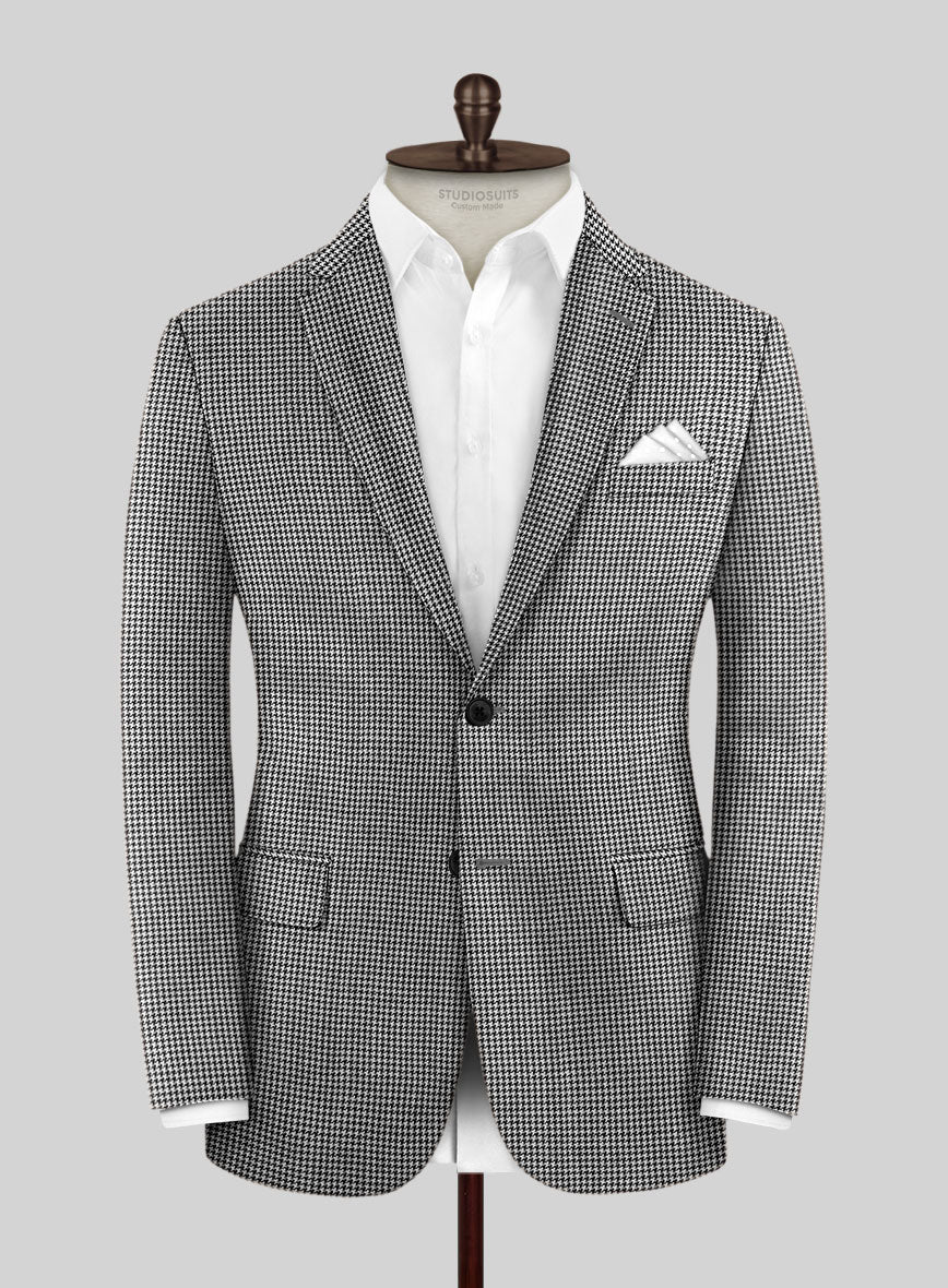 Hardy Minnis BW Houndstooth Wool Jacket - StudioSuits