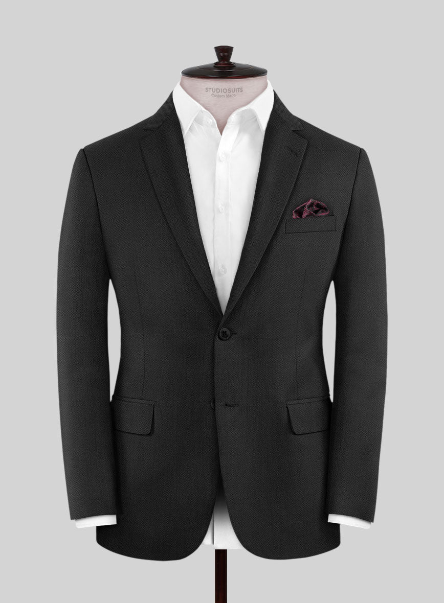 Hardy Minnis Caravel Black Wool Jacket - StudioSuits