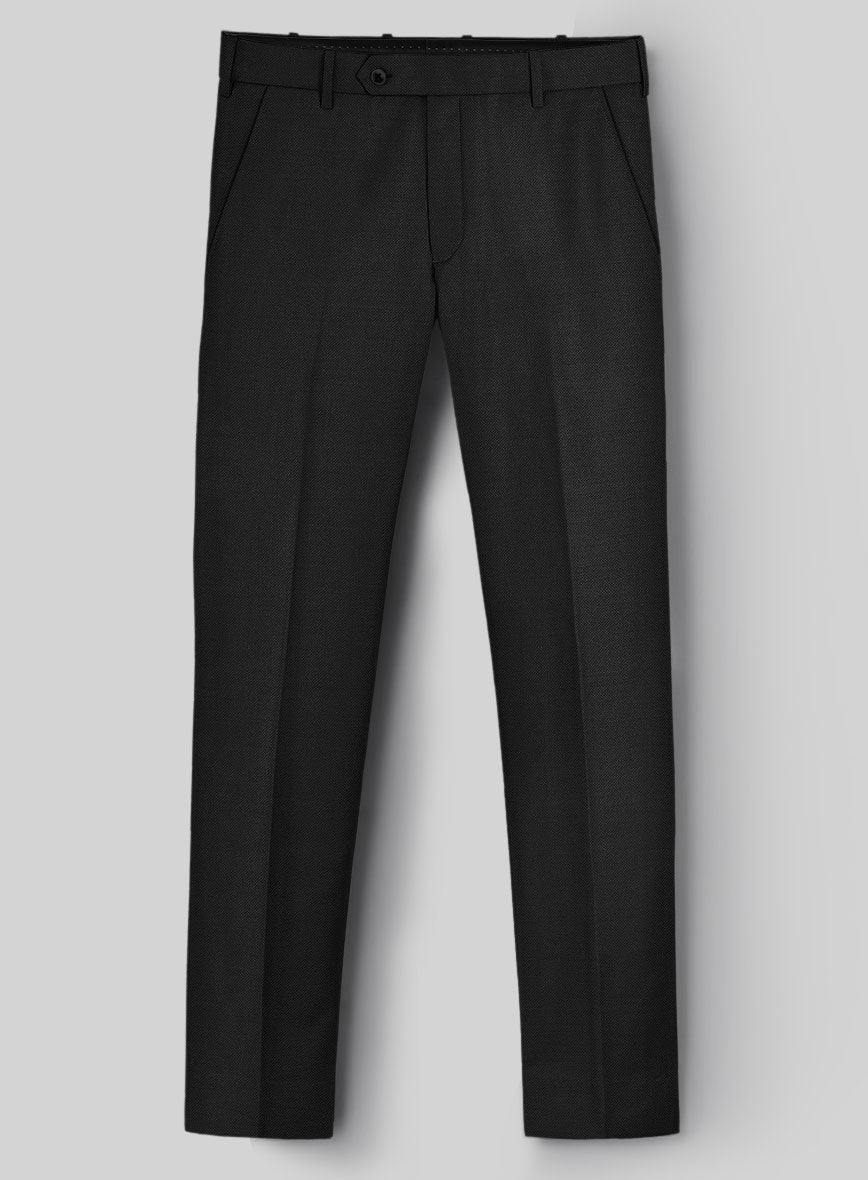 Hardy Minnis Caravel Black Wool Pants - StudioSuits