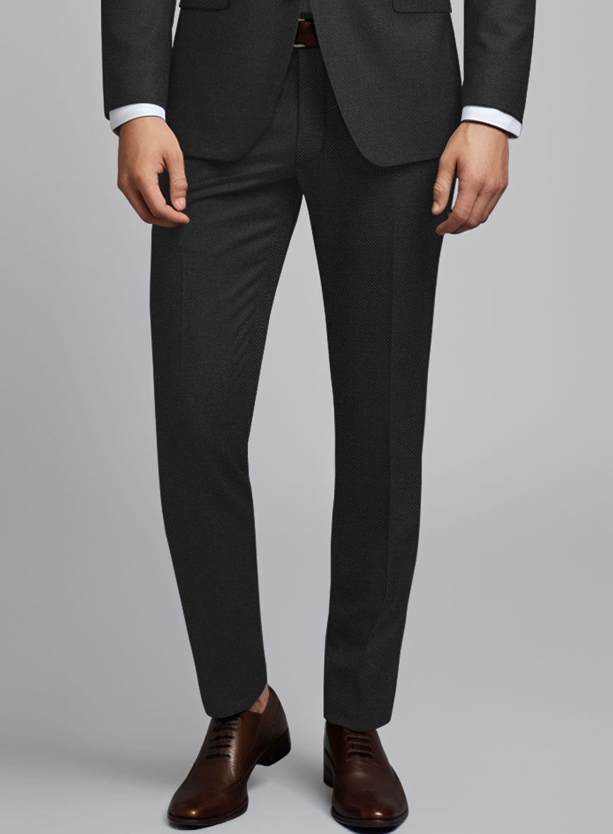 Hardy Minnis Caravel Black Wool Pants - StudioSuits