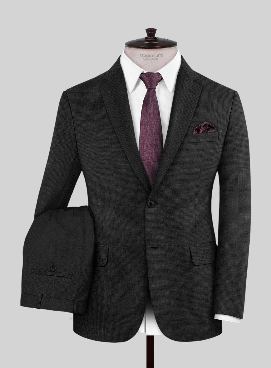 Hardy Minnis Caravel Black Wool Suit - StudioSuits