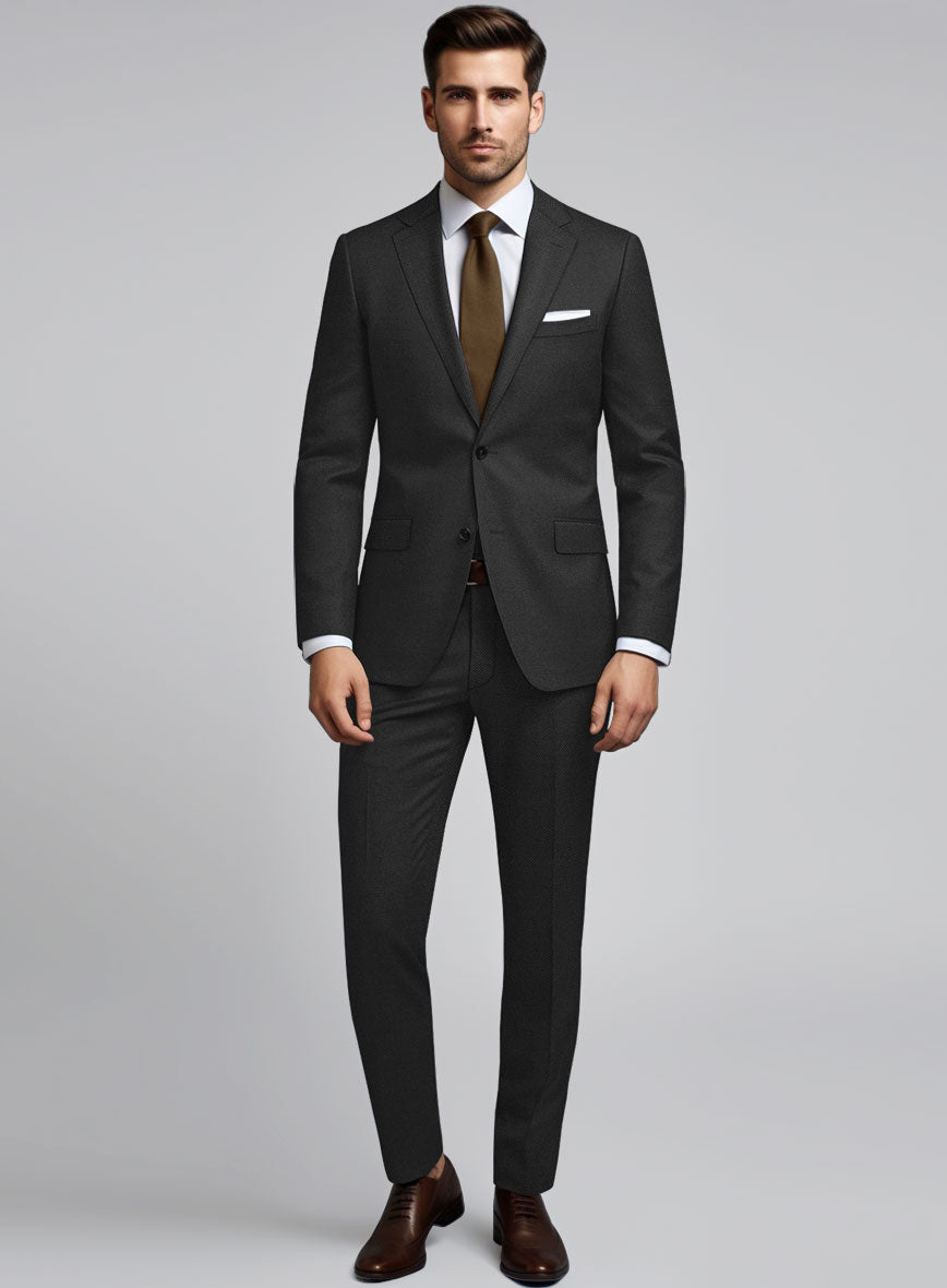 Hardy Minnis Caravel Black Wool Suit - StudioSuits