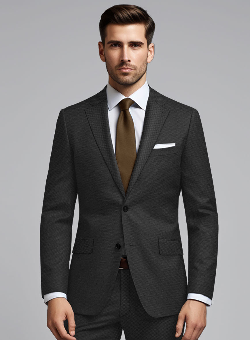 Hardy Minnis Caravel Black Wool Suit - StudioSuits