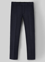 Hardy Minnis Caravel Blue Wool Pants - StudioSuits