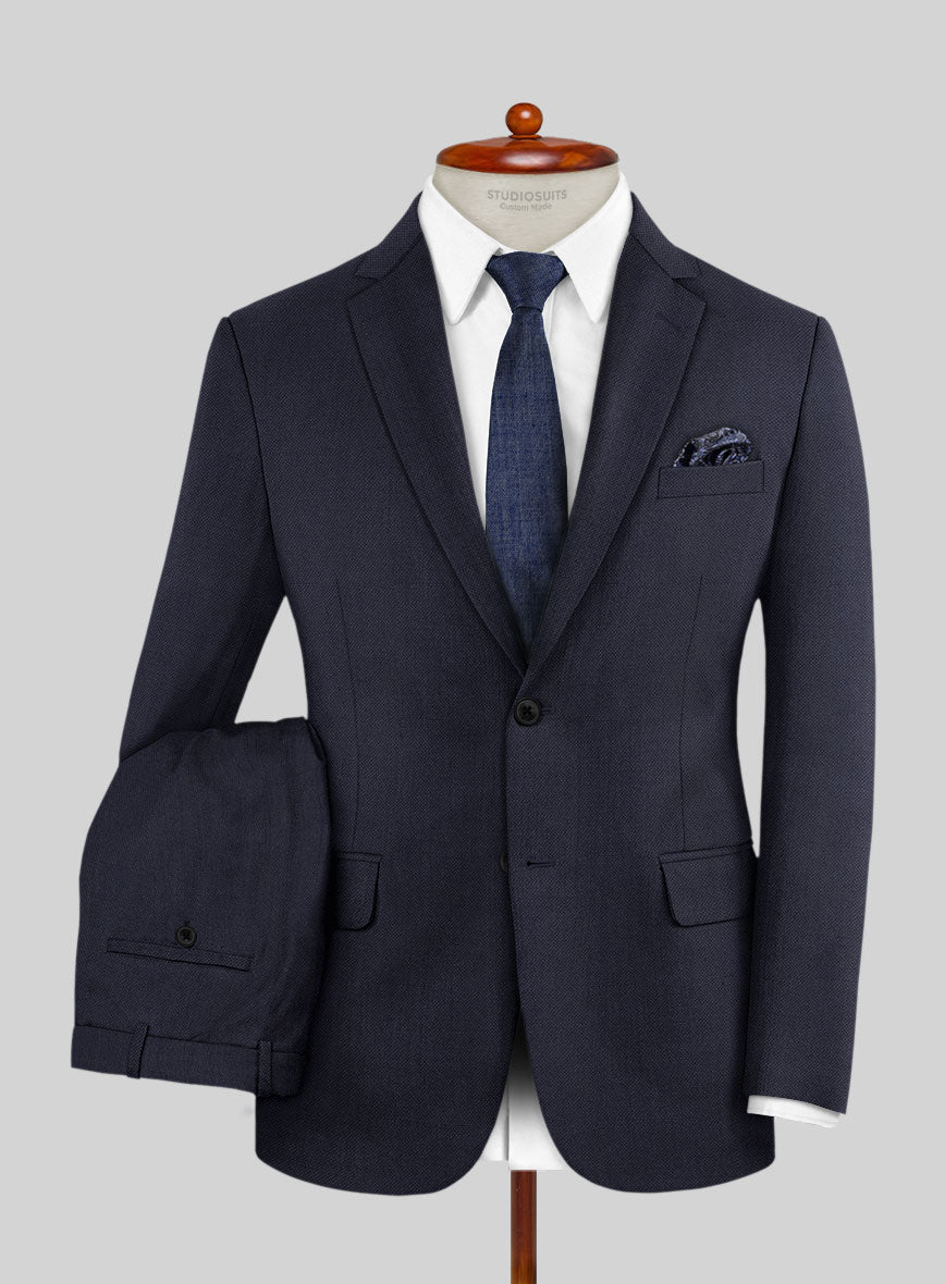 Hardy Minnis Caravel Blue Wool Suit - StudioSuits