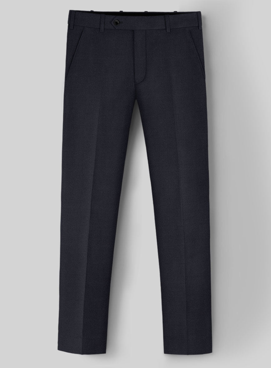 Hardy Minnis Caravel Dark Blue Wool Pants - StudioSuits