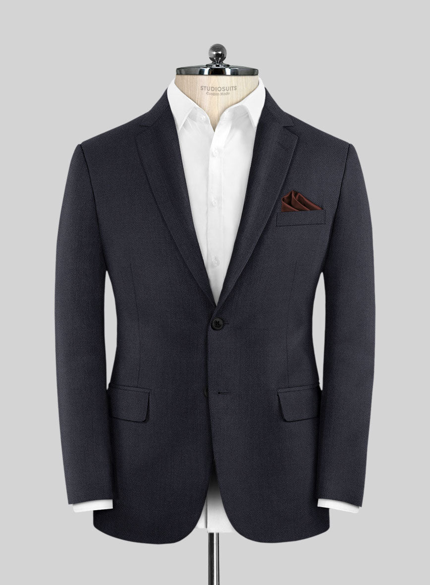 Hardy Minnis Caravel Dark Blue Wool Suit - StudioSuits