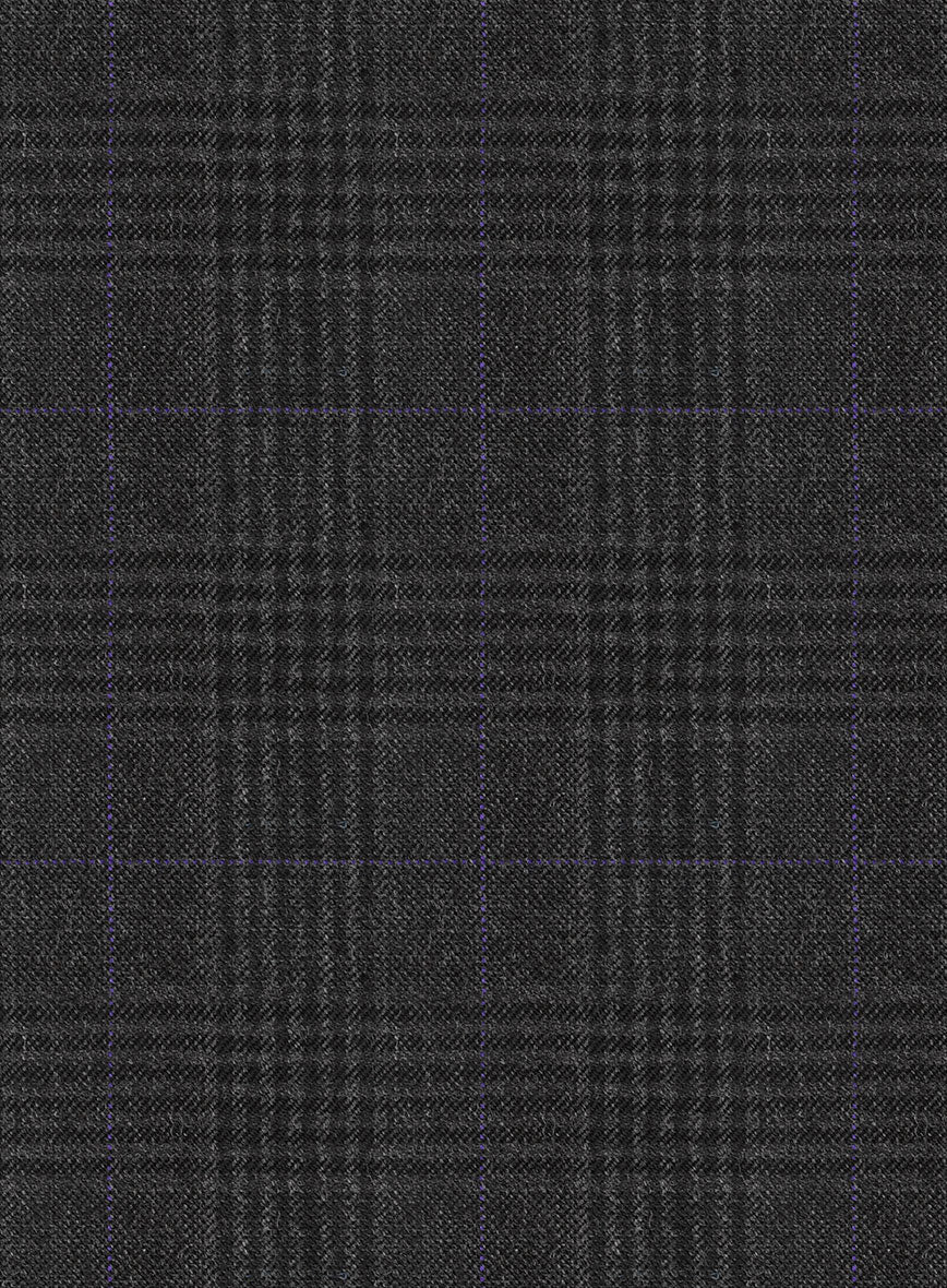 Hardy Minnis Charcoal Check Wool Suit - StudioSuits