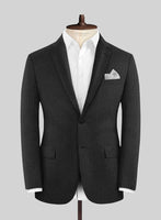 Hardy Minnis Charcoal Herringbone Wool Jacket - StudioSuits