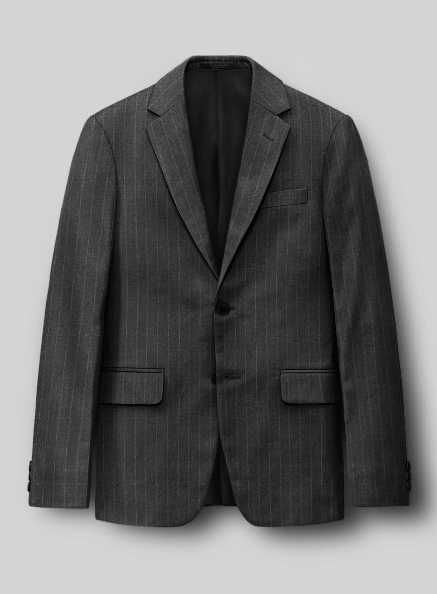 Hardy Minnis Charcoal Pinstripe Wool Jacket – StudioSuits