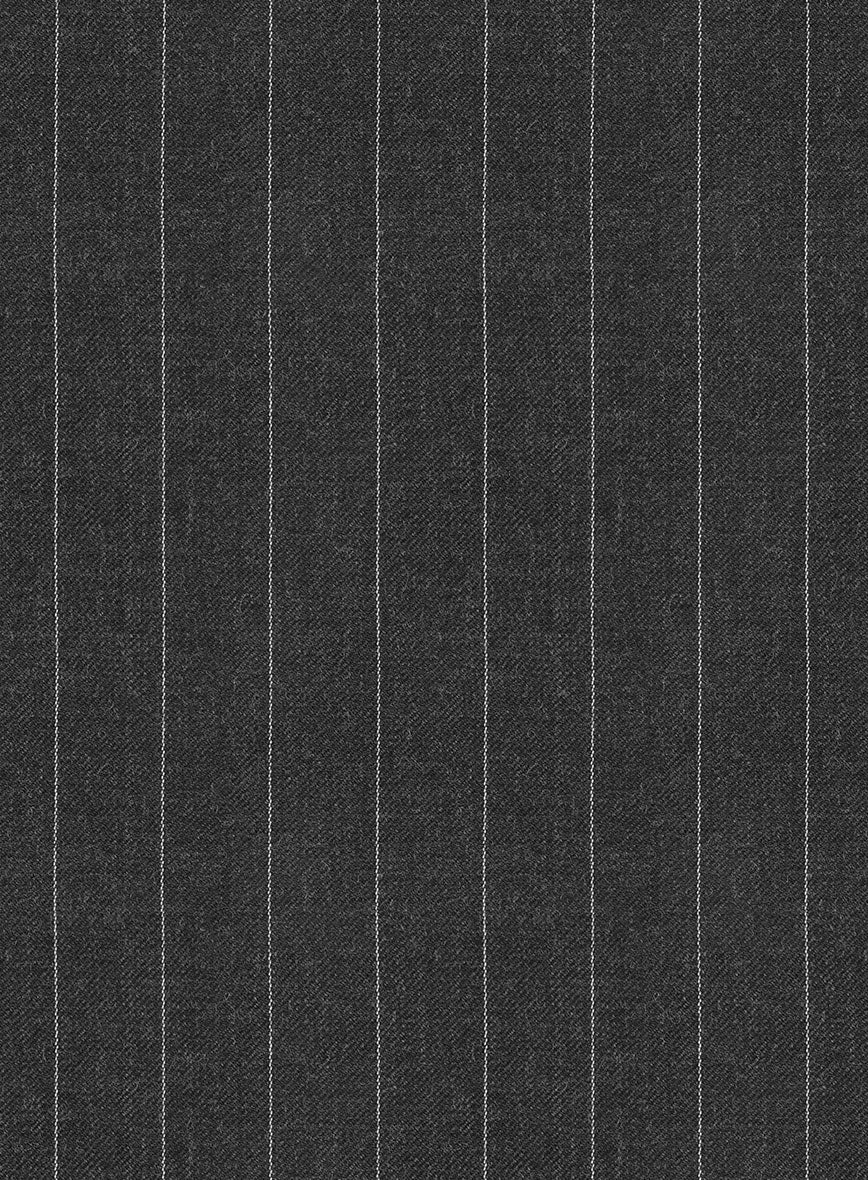 Hardy Minnis Charcoal Pinstripe Wool Suit - StudioSuits