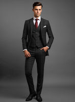 Hardy Minnis Charcoal Windowpane Wool Suit - StudioSuits