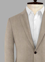 Hardy Minnis Dark Beige Herringbone Wool Jacket - StudioSuits