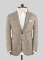 Hardy Minnis Dark Beige Herringbone Wool Jacket - StudioSuits